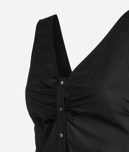 Šaty Karl Lagerfeld Cotton Day Dress Black