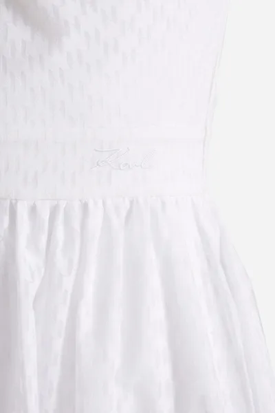 Šaty Karl Lagerfeld Kl Burnout Dress White