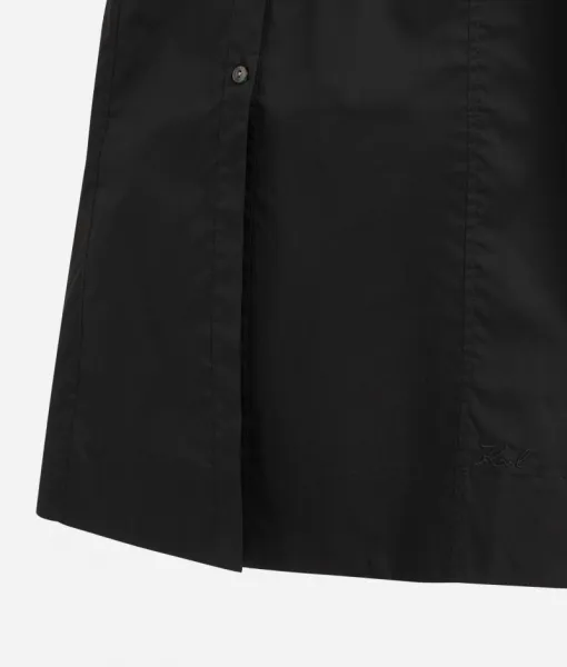 Šaty Karl Lagerfeld Cotton Day Dress Black
