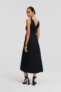 Šaty Karl Lagerfeld Cotton Day Dress Black