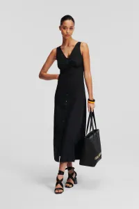 Šaty Karl Lagerfeld Cotton Day Dress Black