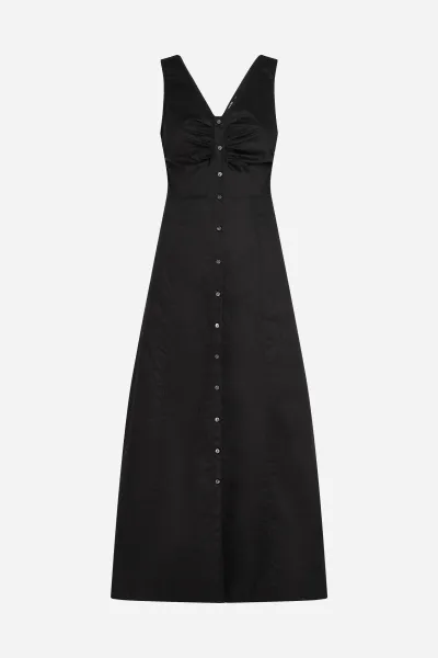 Šaty Karl Lagerfeld Cotton Day Dress Black