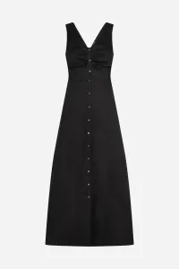 Šaty Karl Lagerfeld Cotton Day Dress Black