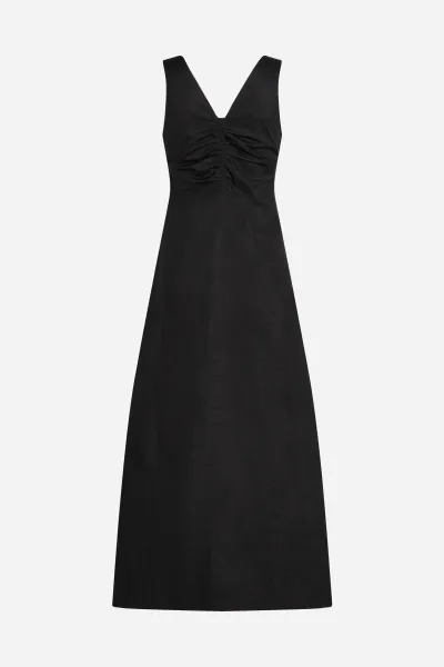 Šaty Karl Lagerfeld Cotton Day Dress Black