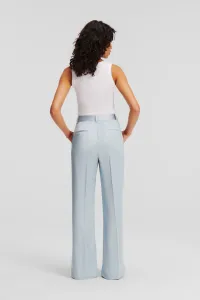 Nohavice Karl Lagerfeld Fluid Satin Tailored Pants Cashmere Blue
