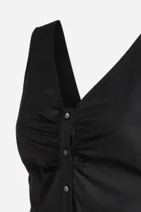 Šaty Karl Lagerfeld Cotton Day Dress Black
