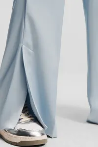 Nohavice Karl Lagerfeld Fluid Satin Tailored Pants Cashmere Blue