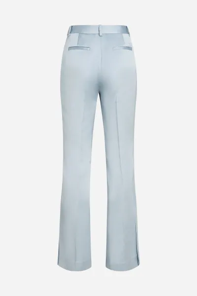 Nohavice Karl Lagerfeld Fluid Satin Tailored Pants Cashmere Blue