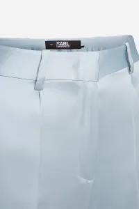 Nohavice Karl Lagerfeld Fluid Satin Tailored Pants Cashmere Blue