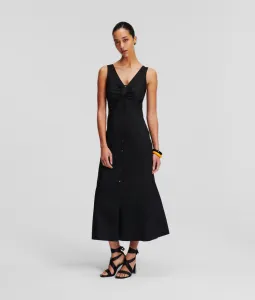 Šaty Karl Lagerfeld Cotton Day Dress Black