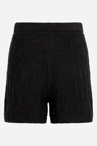 Šortky Karl Lagerfeld Monogram Knit Shorts Black
