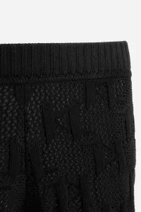 Šortky Karl Lagerfeld Monogram Knit Shorts Black