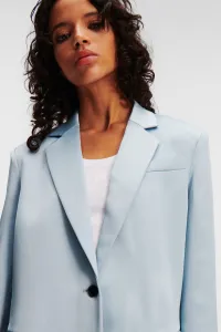 Sako Karl Lagerfeld Fluid Satin Tailored Blazer Cashmere Blue