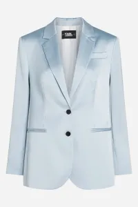 Sako Karl Lagerfeld Fluid Satin Tailored Blazer Cashmere Blue