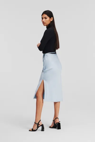 Sukňa Karl Lagerfeld Karl Charm Soft Skirt Cashmere Blue
