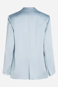 Sako Karl Lagerfeld Fluid Satin Tailored Blazer Cashmere Blue
