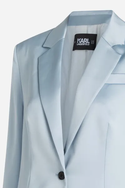 Sako Karl Lagerfeld Fluid Satin Tailored Blazer Cashmere Blue