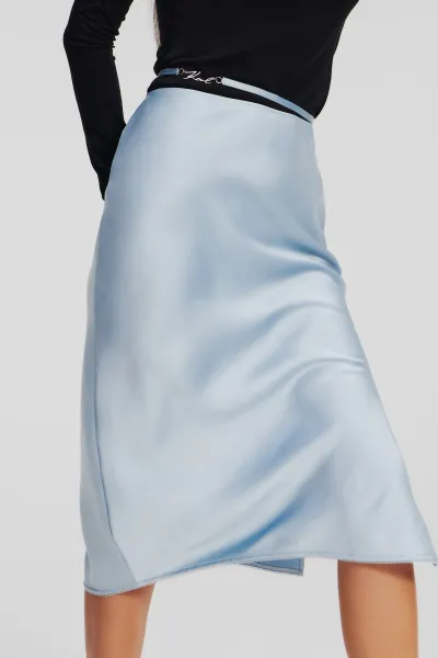 Sukňa Karl Lagerfeld Karl Charm Soft Skirt Cashmere Blue