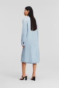 Kabát Karl Lagerfeld Soft Tailored Coat Cashmere Blue