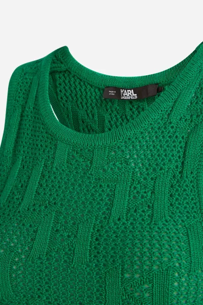 Šaty Karl Lagerfeld Monogram Knit Dress Pristine