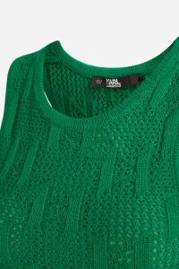 Šaty Karl Lagerfeld Monogram Knit Dress Pristine