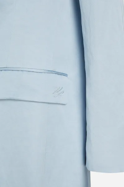 Kabát Karl Lagerfeld Soft Tailored Coat Cashmere Blue
