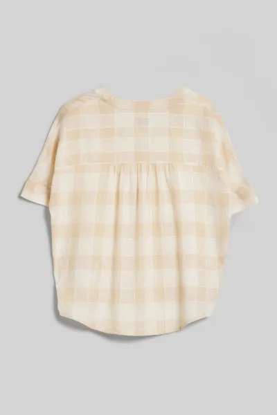 Košeľa Woolrich Check Voile Shirt Light Oak Buffalo