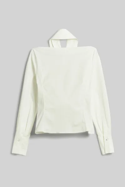 Košeľa Karl Lagerfeld Fitted Rhinestone Shirt White