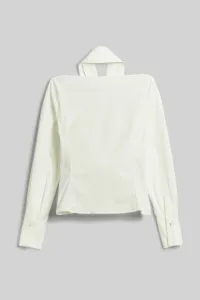 Košeľa Karl Lagerfeld Fitted Rhinestone Shirt White