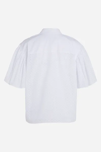 Košeľa Karl Lagerfeld Kl Burnout Shirt White