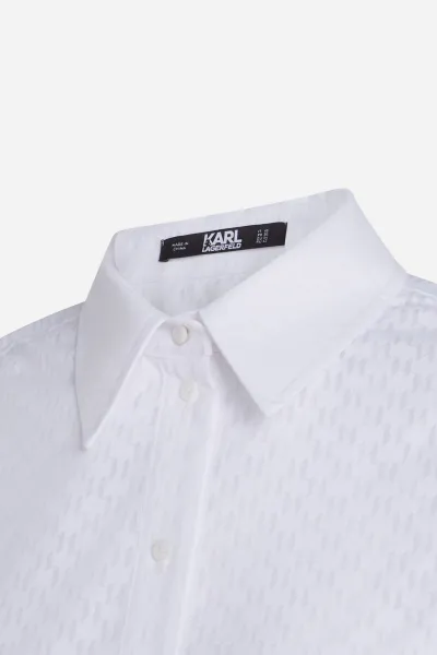 Košeľa Karl Lagerfeld Kl Burnout Shirt White