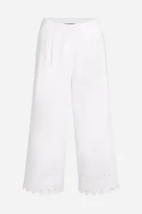 Nohavice Karl Lagerfeld Embroidered Pants White