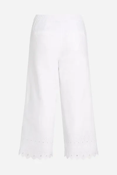 Nohavice Karl Lagerfeld Embroidered Pants White