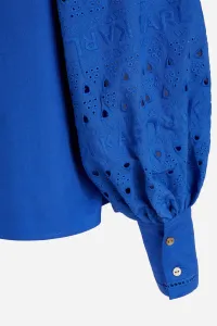 Blúzka Karl Lagerfeld Off Shoulder Embroidery Top Dazzling Blue