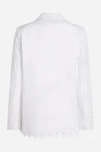 Sako Karl Lagerfeld Embroidery Blazer White
