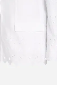 Sako Karl Lagerfeld Embroidery Blazer White