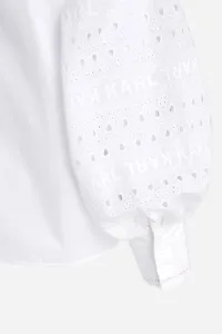 Blúzka Karl Lagerfeld Off Shoulder Embroidery Top White