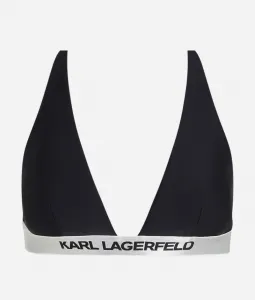 Plavky Karl Lagerfeld Logo Triangle Top W/ Elastic Black