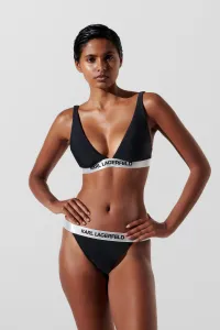 Plavky Karl Lagerfeld Logo Triangle Top W/ Elastic Black