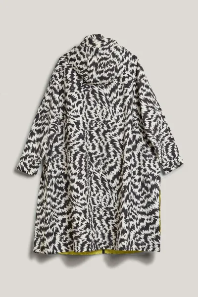 Kabát Karl Lagerfeld Printed Parka Elektrika Black/White