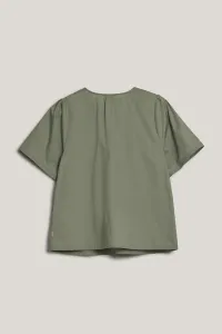 Blúzka Woolrich Poplin Blouse Sage