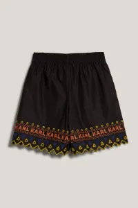 Šortky Karl Lagerfeld Embroidered Shorts Black