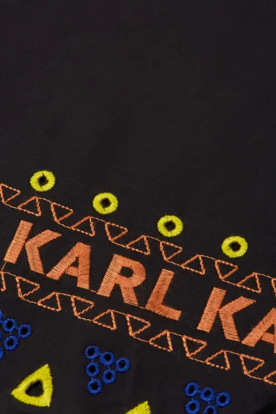 Šortky Karl Lagerfeld Embroidered Shorts Black