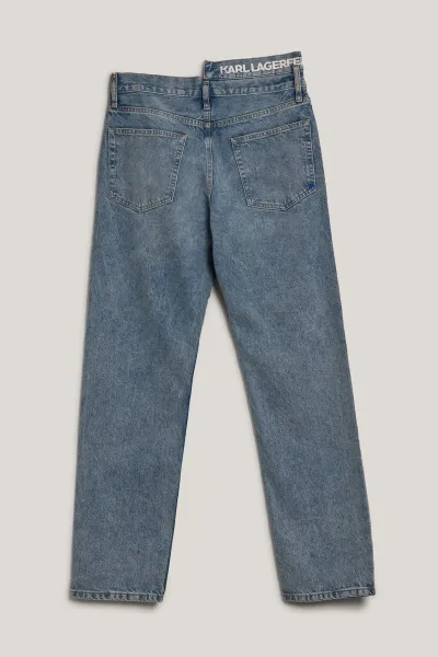 Džínsy Karl Lagerfeld Jeans Klj Straight Recycle Wb Denim Blue Marble