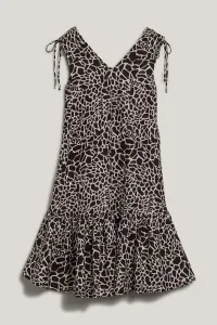 Šaty Karl Lagerfeld Linen Blend Dress Giraffe Black/White