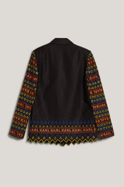 Sako Karl Lagerfeld Embroidery Blazer Black