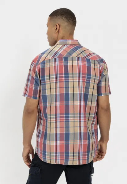 Košeľa Camel Active Shortsleeve Shirt Faded Red