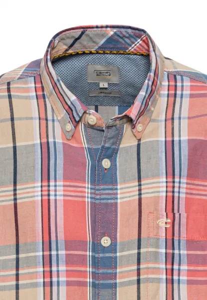 Košeľa Camel Active Shortsleeve Shirt Faded Red