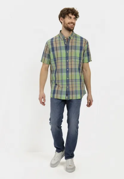 Košeľa Camel Active Shortsleeve Shirt Teal/Greengreen