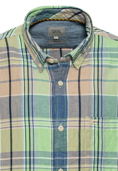 Košeľa Camel Active Shortsleeve Shirt Teal/Greengreen